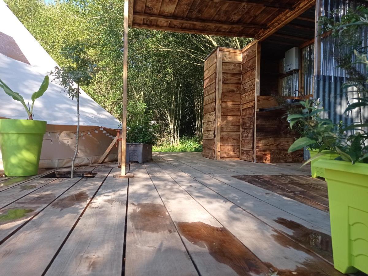 Tente Safari Lodge Dans Foret Luxuriante Vielle-Tursan Bagian luar foto