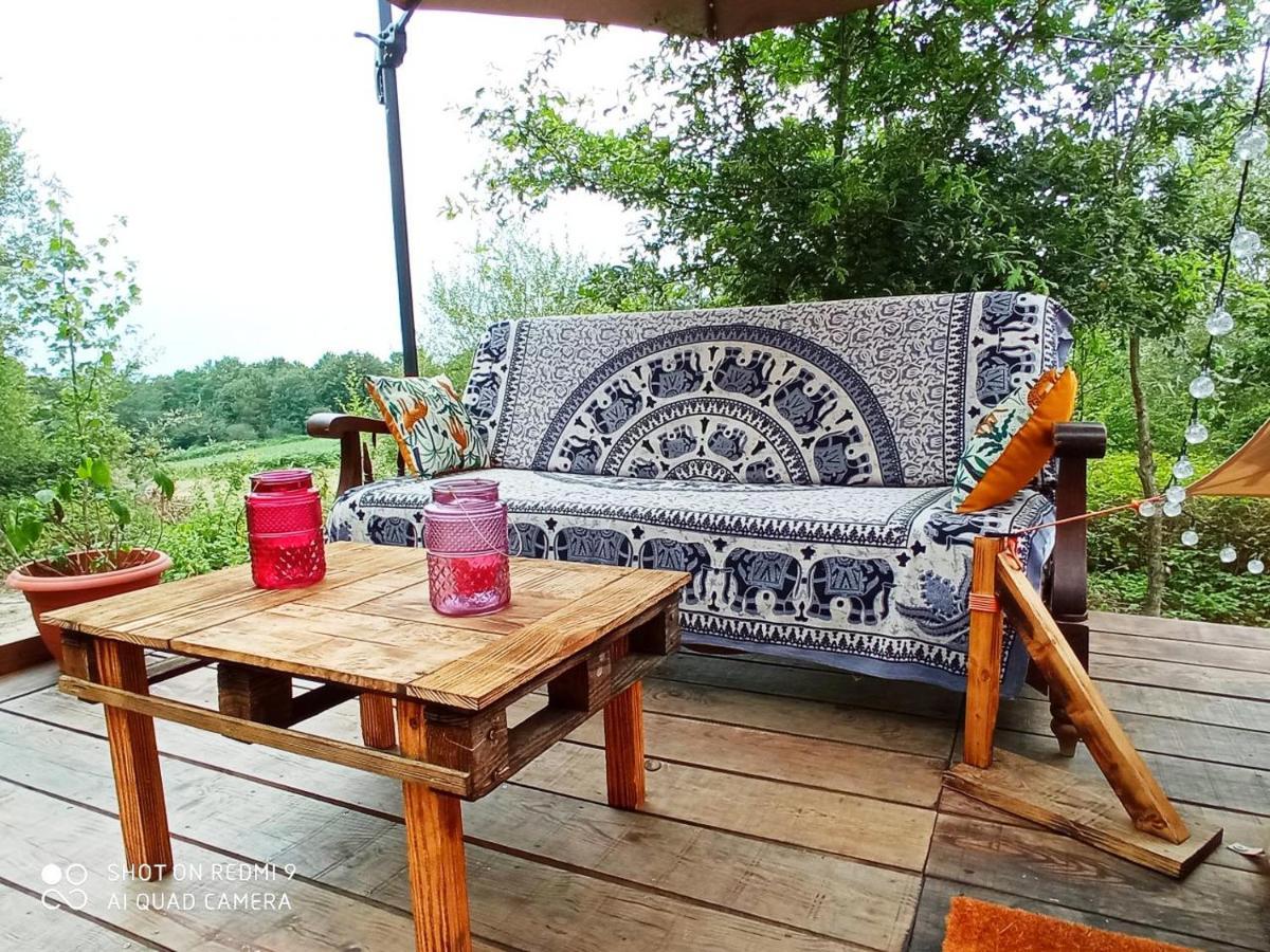Tente Safari Lodge Dans Foret Luxuriante Vielle-Tursan Bagian luar foto