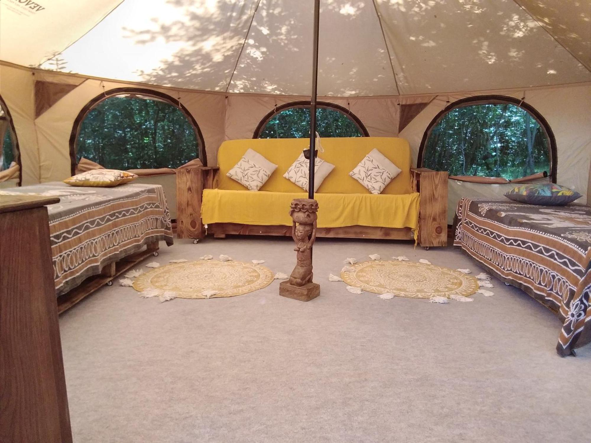 Tente Safari Lodge Dans Foret Luxuriante Vielle-Tursan Bagian luar foto