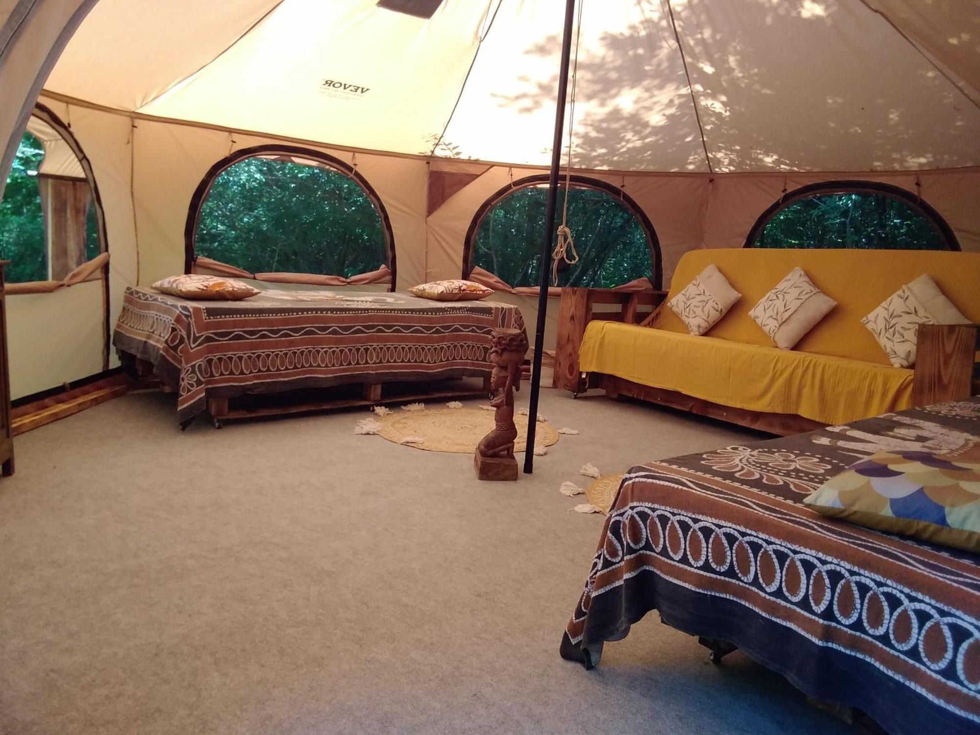 Tente Safari Lodge Dans Foret Luxuriante Vielle-Tursan Bagian luar foto