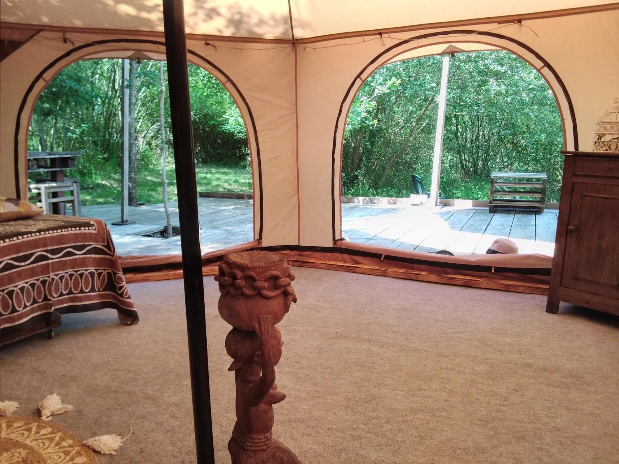 Tente Safari Lodge Dans Foret Luxuriante Vielle-Tursan Bagian luar foto